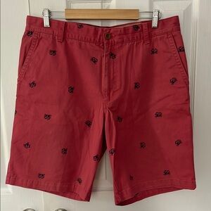 Izod Saltwater Crab Bermuda Shorts Salmon color size 36 inseam 10.5 Cotton